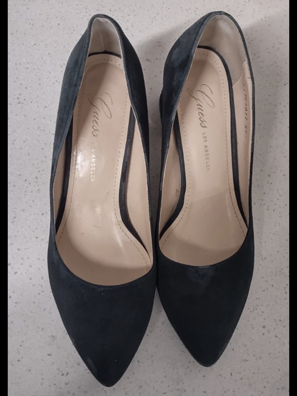 Guess Suede Block Heel Pumps